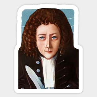 English Polymath Robert Hooke illustration Sticker